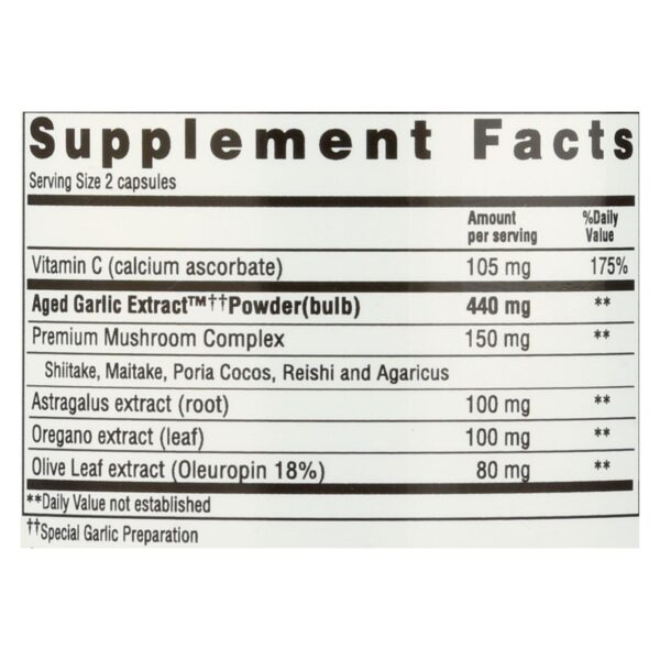 Kyolic - Aged Garlic Extract Immune Formula 103 - 100 Capsules - Image 2