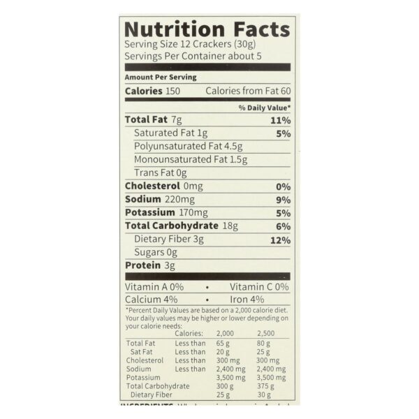Mary's Gone Crackers Super Seed - Basil$ Garlic - Case Of 6 - 5.5 Oz. - Image 2