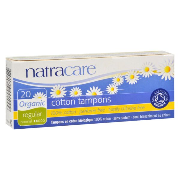 Natracare 100% Organic Cotton Tampons Regular - 20 Tampons - Image 2
