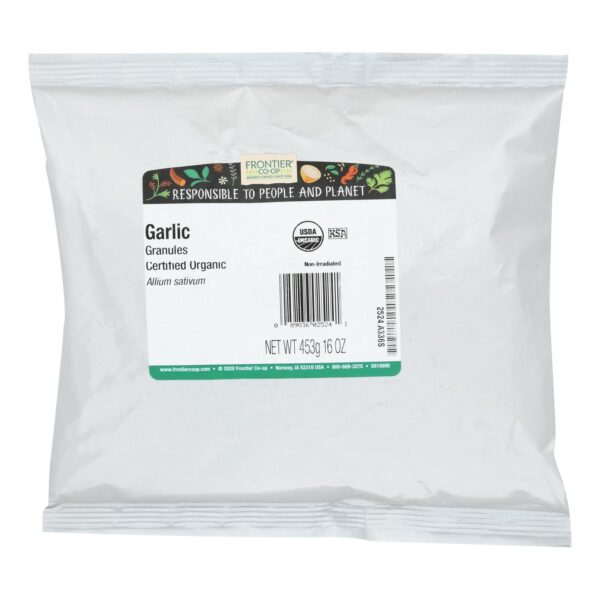 Frontier Herb Garlic Organic Granules - Single Bulk Item - 1lb - Image 2
