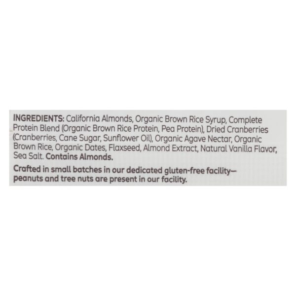 The Gluten Freeb Bar - Cranberry Toasted Almond - Gluten Free - Case Of 12 - 2.05 Oz - Image 2