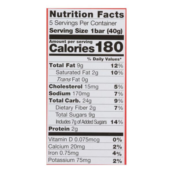 Pamela's Products - Oat Chocolate Chip Whenever Bars - Peanut Butter - Case Of 6 - 1.41 Oz. - Image 2