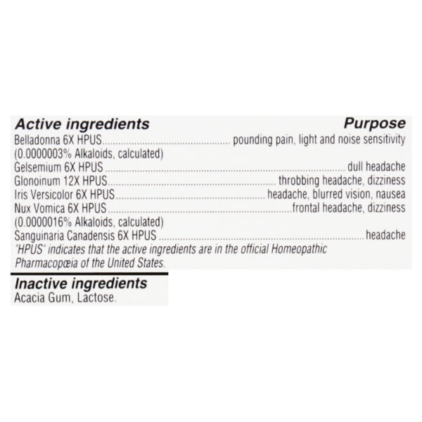 Hyland's - Homeopathic Migraine Relief - Case Of 3-100 Tablets - Image 2