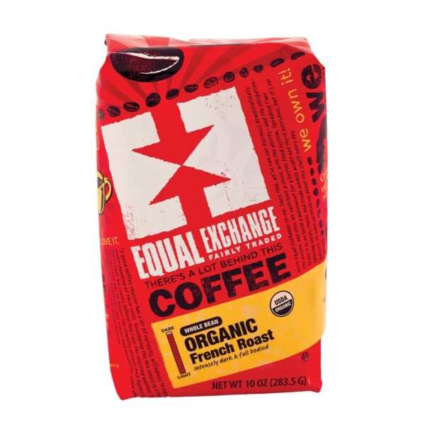 Equal Exchange Organic Whole Bean Coffee - French Roast - Case Of 6 - 10 Oz. - Image 2