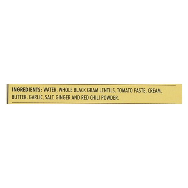 Kitchen Of India Dinner - Black Gram Lentils Curry - Dal Bukhara - 10 Oz - Case Of 6 - Image 2