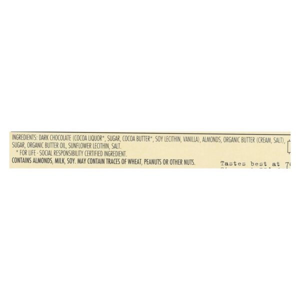 Chocolove Xoxox - Bar - Almond - Toffe - Sea Salt - Dark Chocolate - Case Of 12 - 3.2 Oz - Image 2