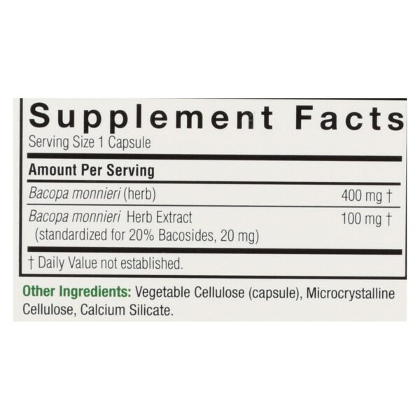 Nature's Answer - Bacopa - 500 Mg - 90 Veggie Caps - Image 2
