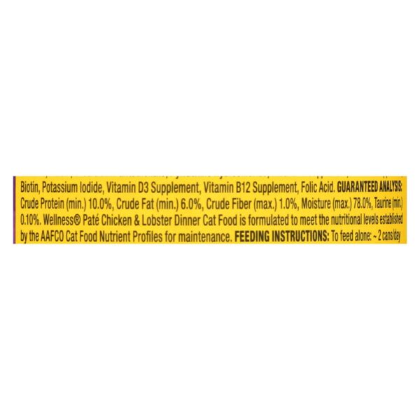 Wellness Pet Products Cat Food - Chicken And Lobster - Case Of 24 - 3 Oz. - Image 2