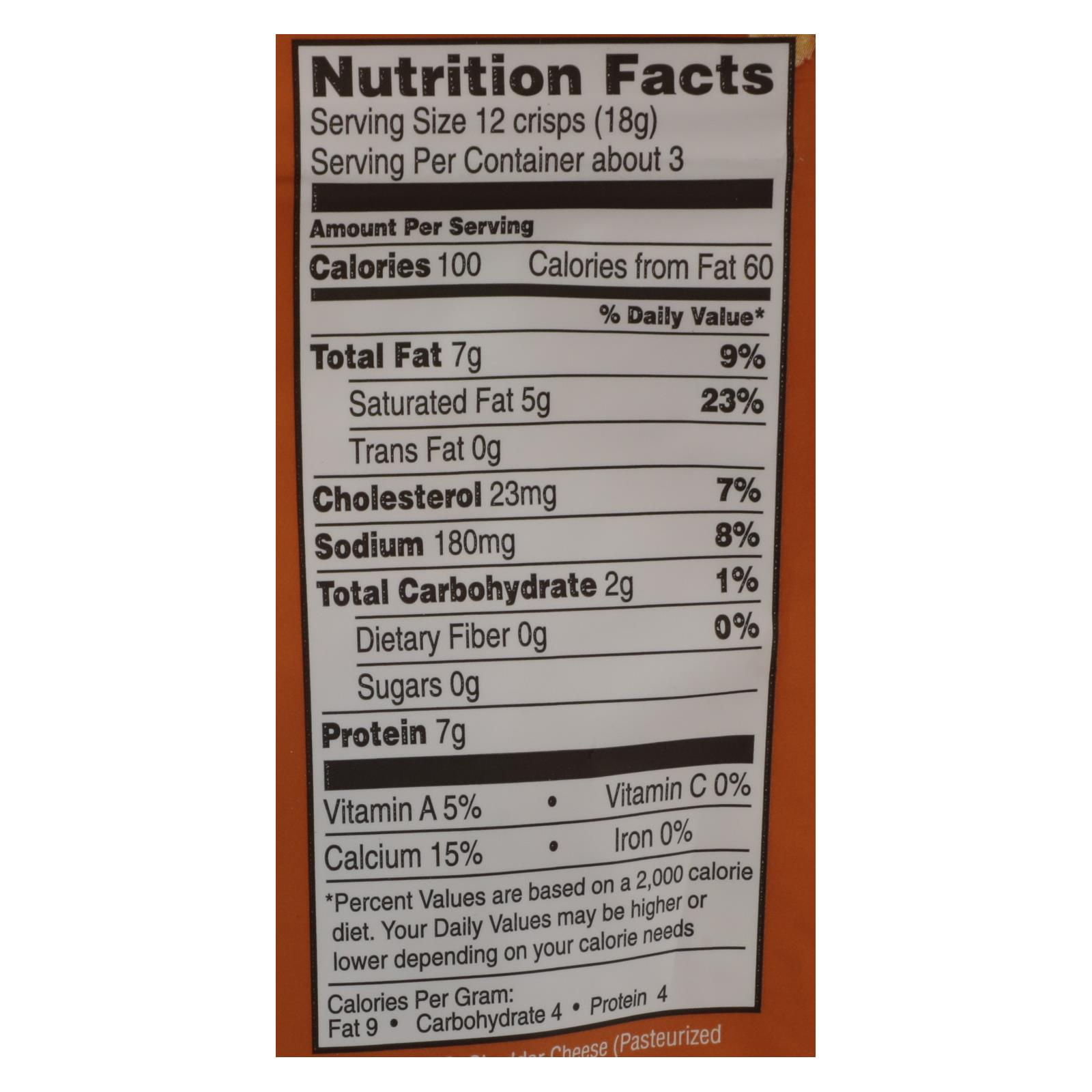 Parm Crisps - Parm Crisps Cheddar - Case Of 12 - 1.75 Oz - Image 2